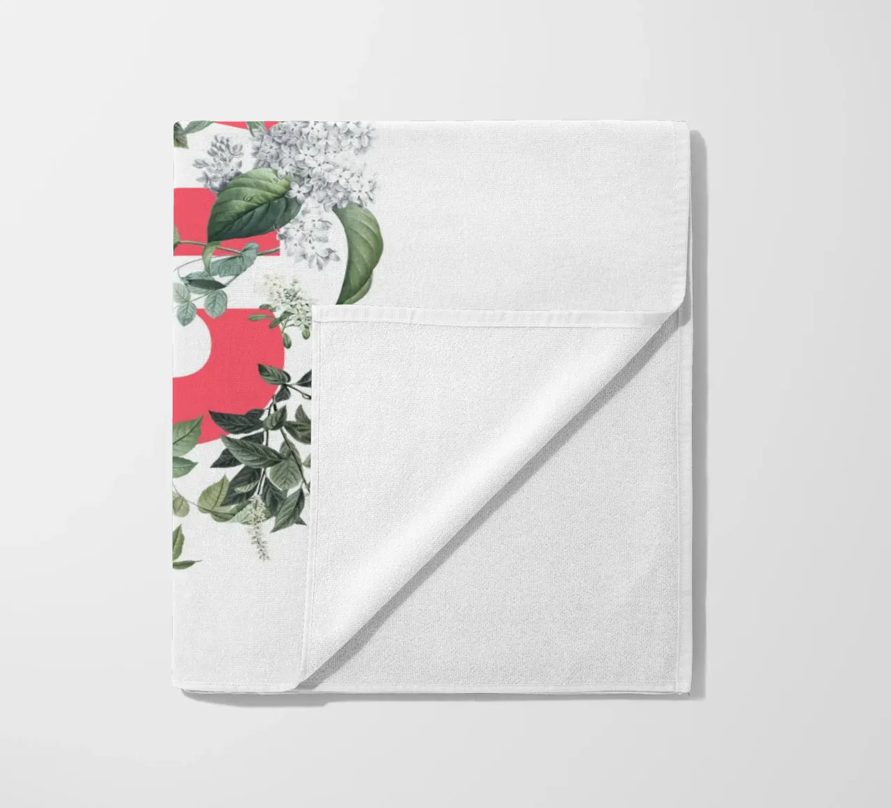 Ciao Fiori e Insetti Rosso Bianco telo mare da Studio Frances M