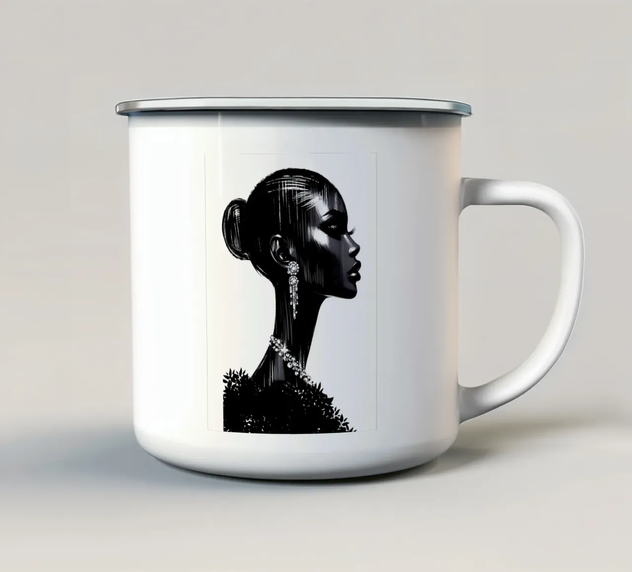RITRATTO DI MODA tazza in smalto da ARTOMATIC