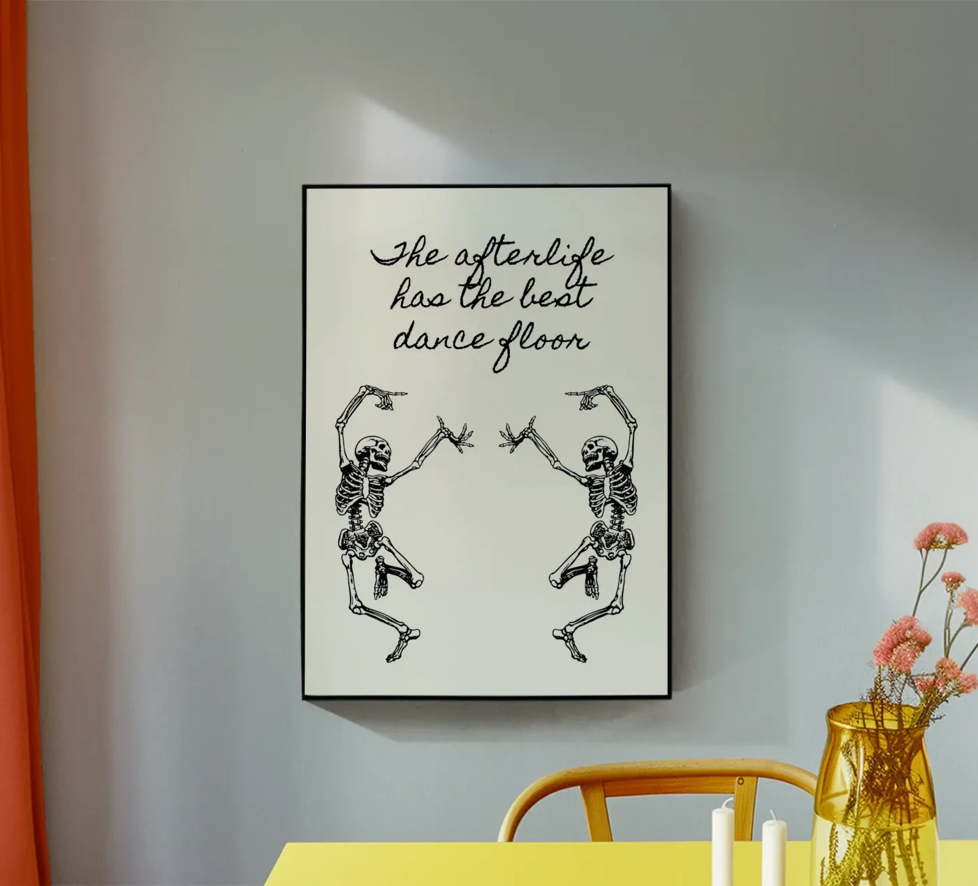 Dancing Skeletons Acryl-Glas von PinkCandyWalls