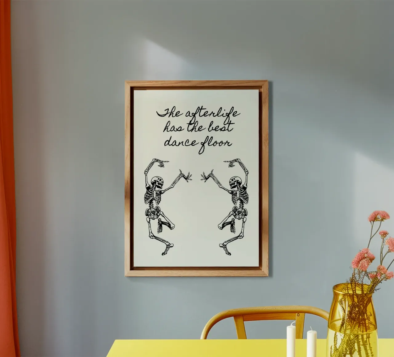 Dancing Skeletons alluminio dibond da PinkCandyWalls