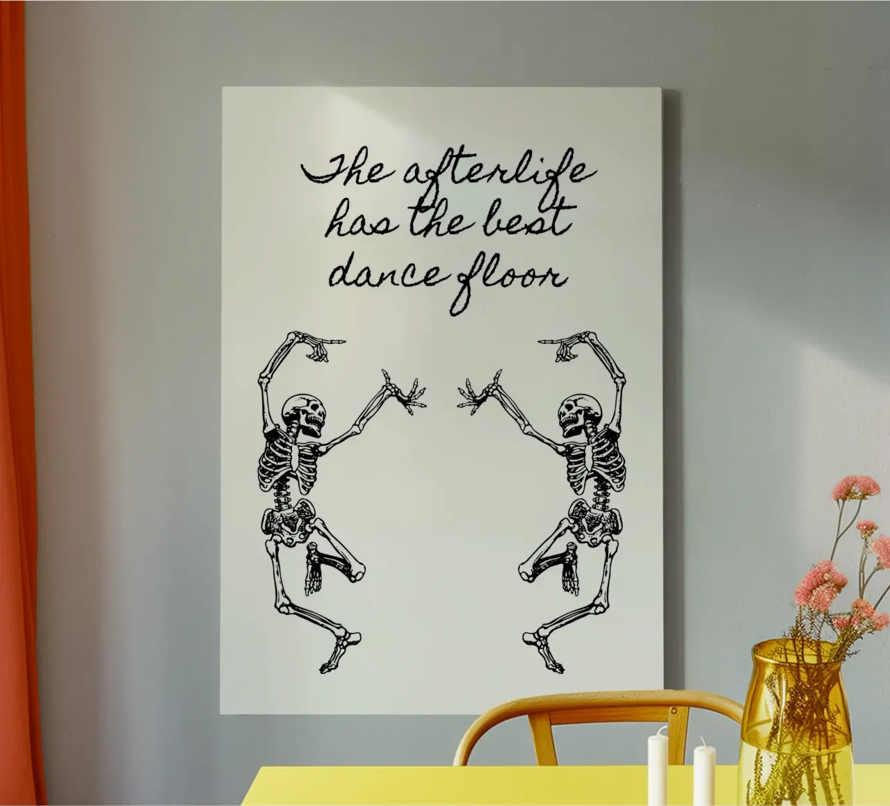 Dancing Skeletons tela da PinkCandyWalls