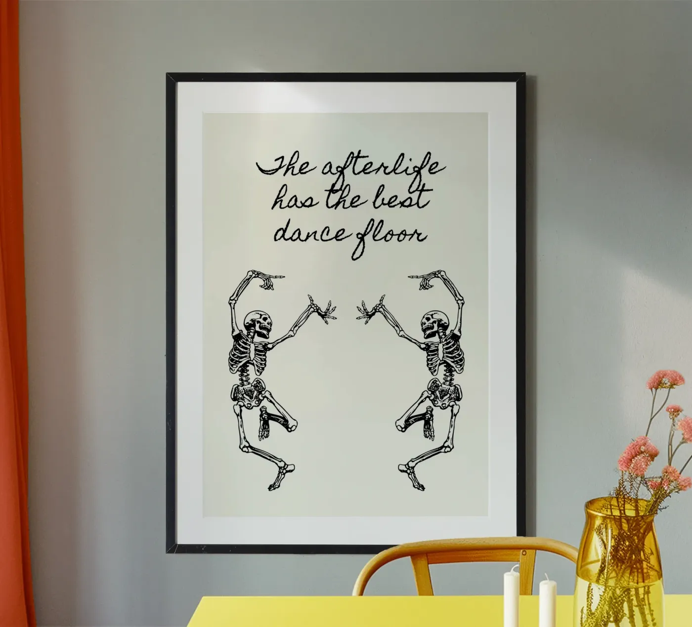Dancing Skeletons poster van PinkCandyWalls