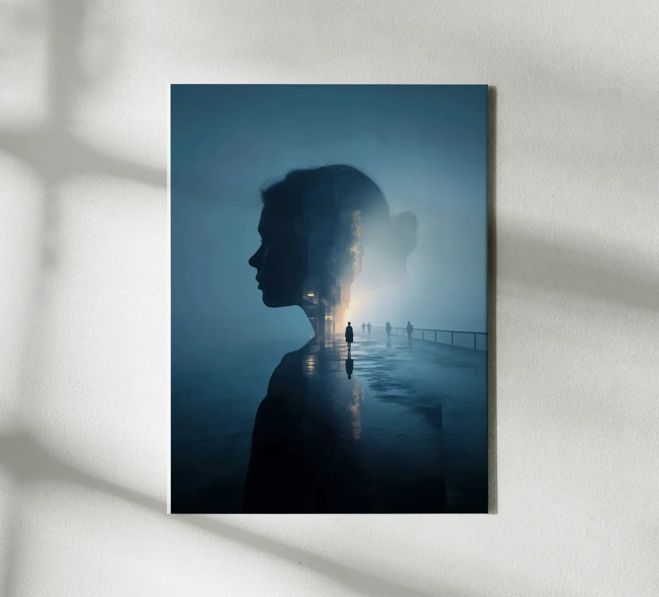 Introspective Journey – Surreal Double Exposure Woman's Port canvas by Synthaira