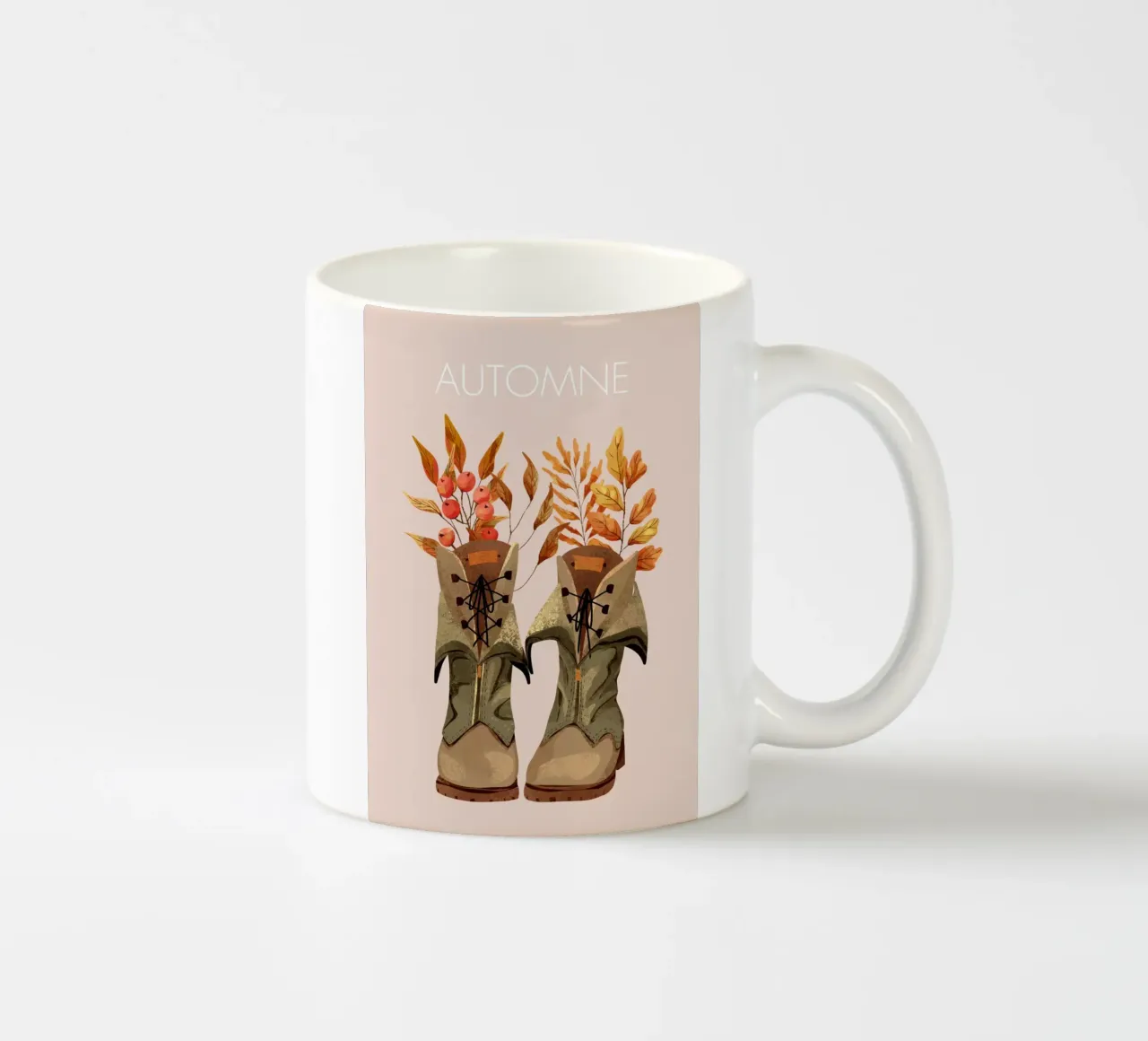 Bottes d'automne tazza in ceramica da Idées & Création