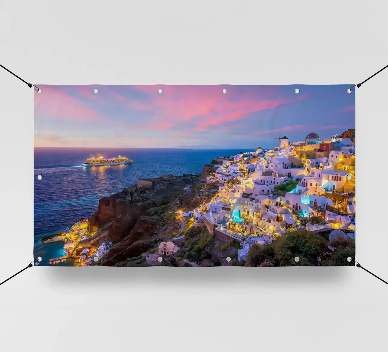 Santorini, Greece telo in pvc da Wanderlust Vibes