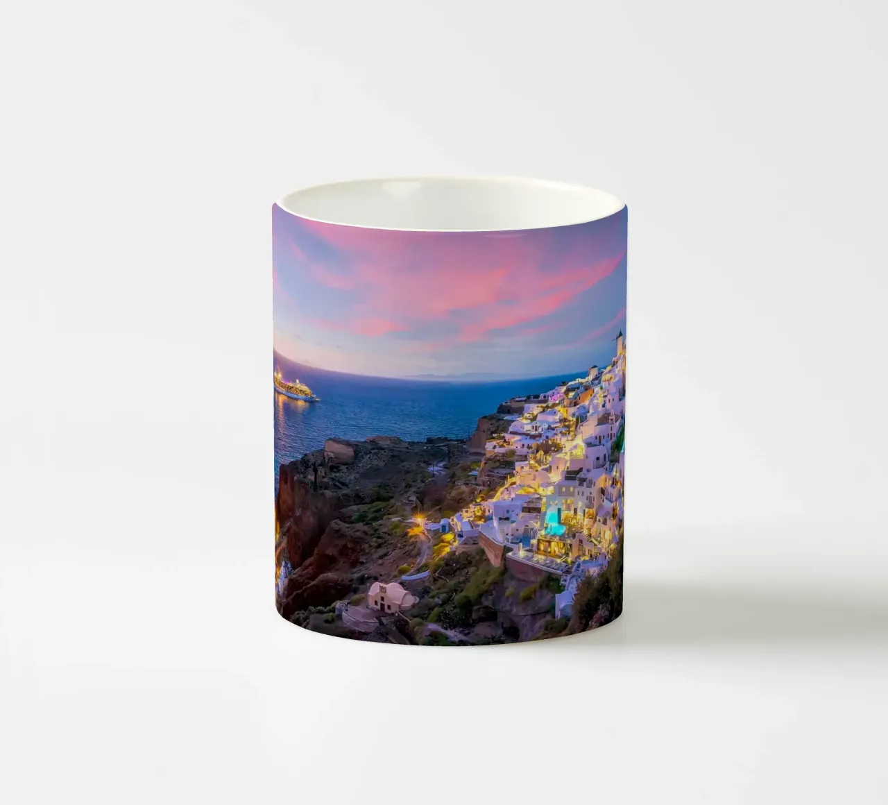 Santorini, Greece tazza in ceramica da Wanderlust Vibes