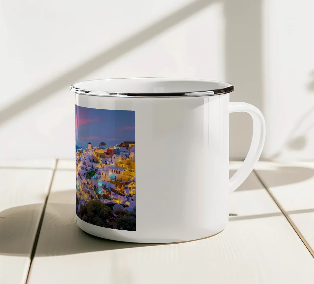 Santorini, Greece tazza in smalto da Wanderlust Vibes