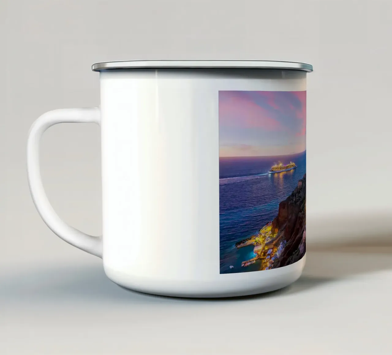 Santorini, Greece tazza in smalto da Wanderlust Vibes