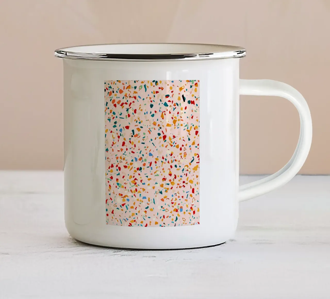 Blush Terrazzo tazza in smalto da 83oranges