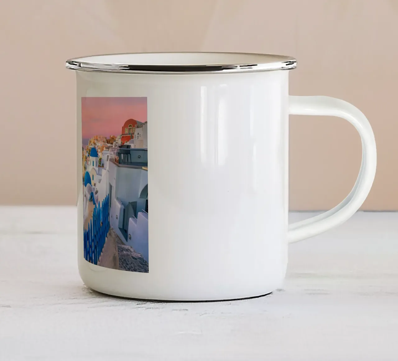 Santorini, Greece tazza in smalto da Wanderlust Vibes