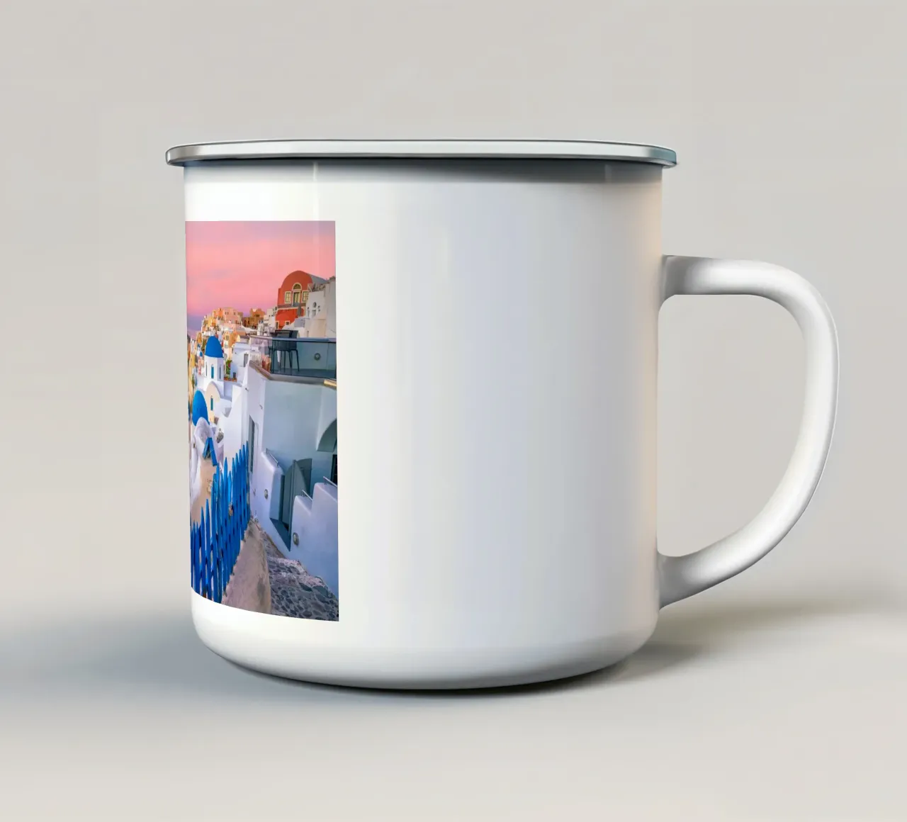 Santorini, Greece tazza in smalto da Wanderlust Vibes