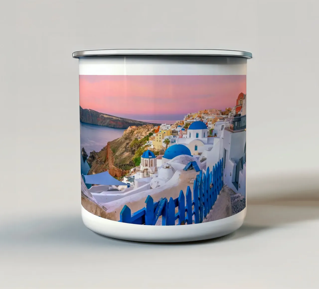 Santorini, Greece tazza in smalto da Wanderlust Vibes