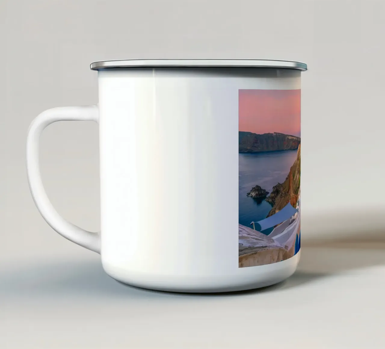 Santorini, Greece tazza in smalto da Wanderlust Vibes
