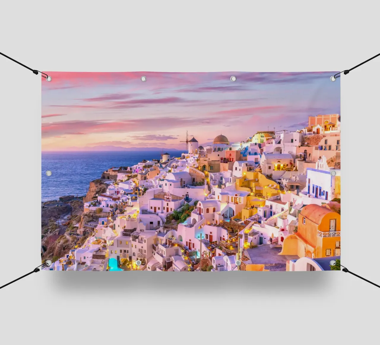 Santorini, Greece telo in pvc da Wanderlust Vibes