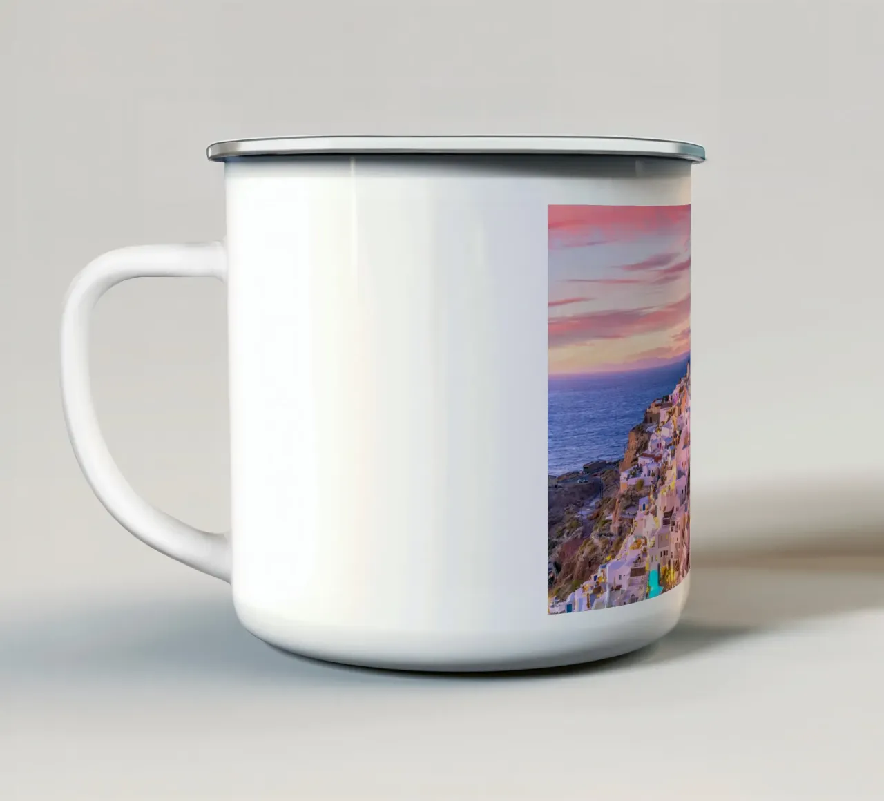 Santorini, Greece tazza in smalto da Wanderlust Vibes