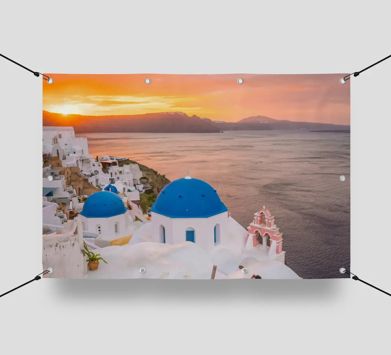 Santorini, Greece telo in pvc da Wanderlust Vibes