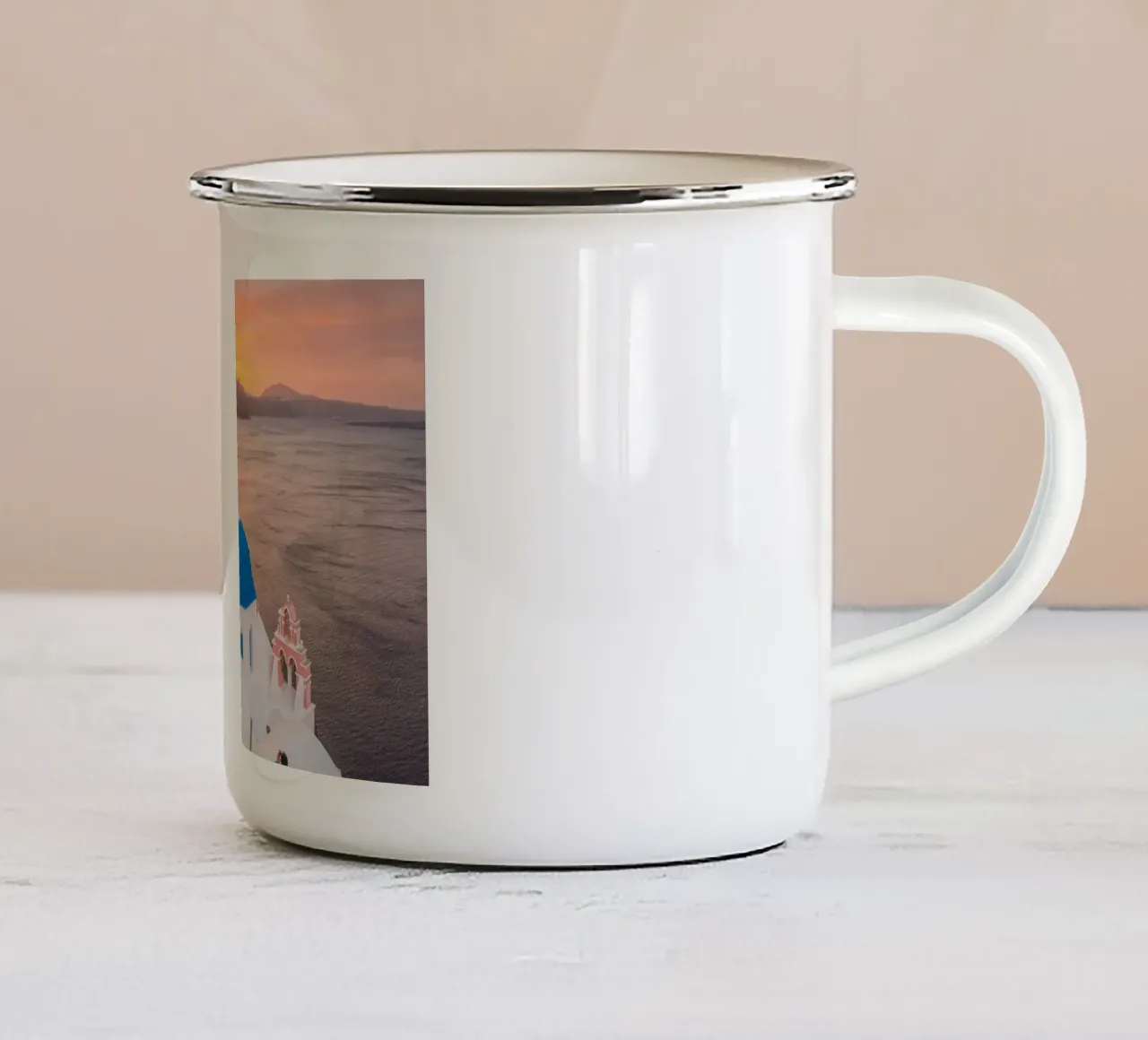 Santorini, Greece tazza in smalto da Wanderlust Vibes