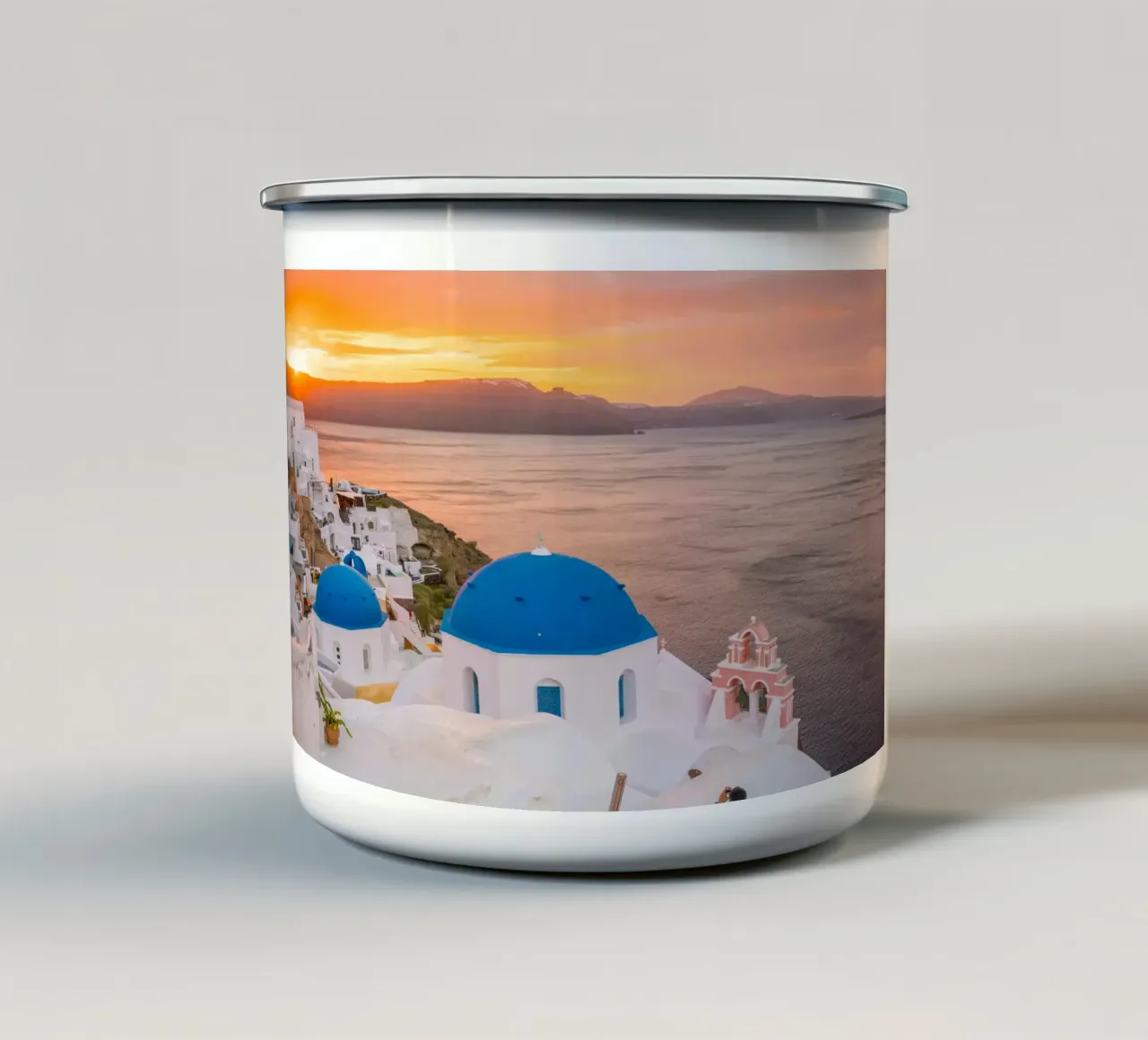 Santorini, Greece tazza in smalto da Wanderlust Vibes