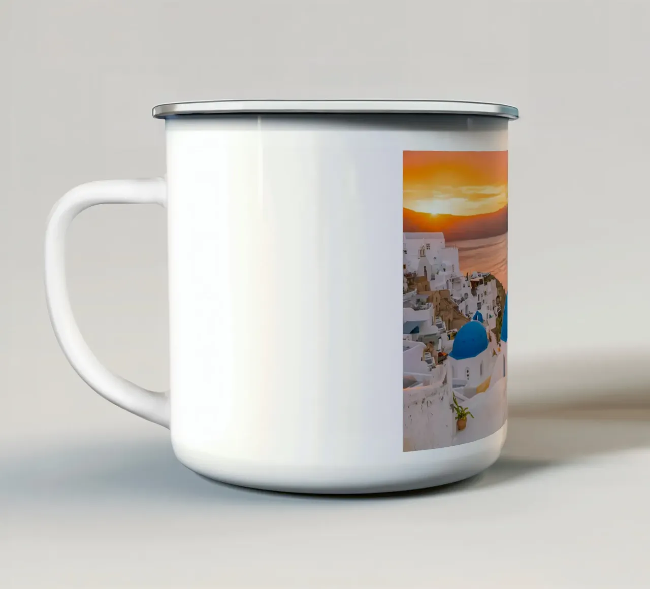 Santorini, Greece tazza in smalto da Wanderlust Vibes