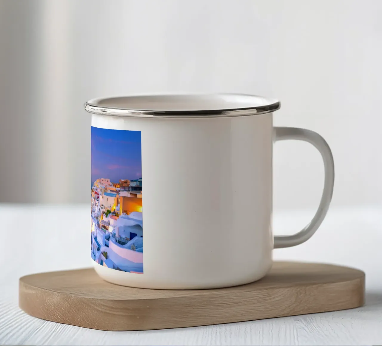 Santorini, Greece tazza in smalto da Wanderlust Vibes