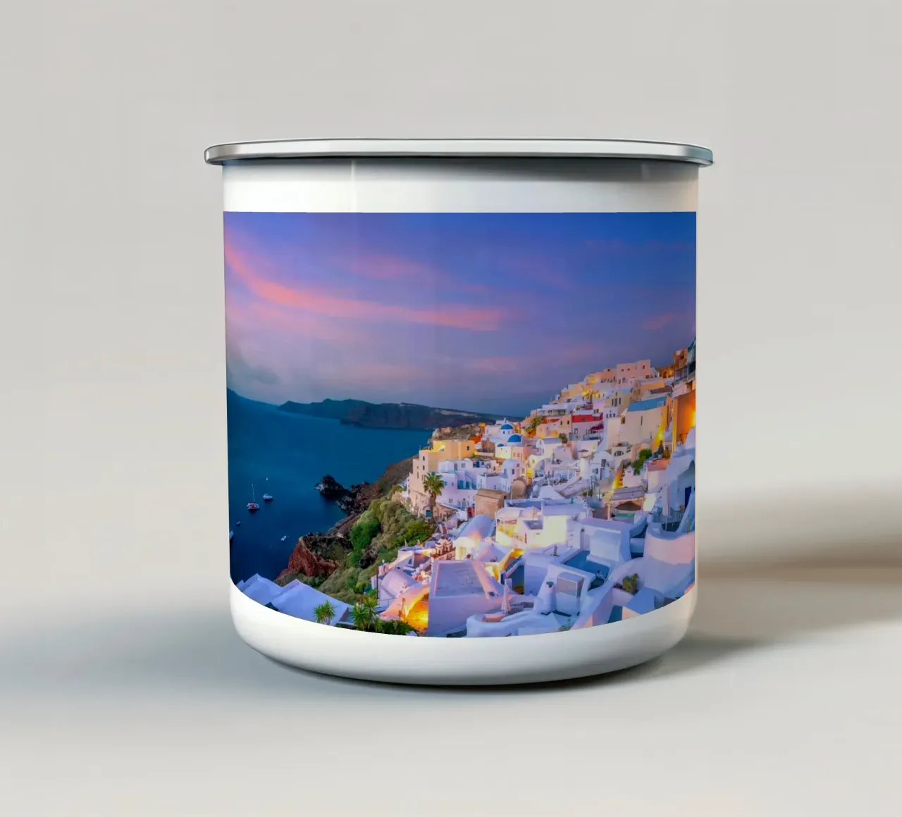 Santorini, Greece tazza in smalto da Wanderlust Vibes
