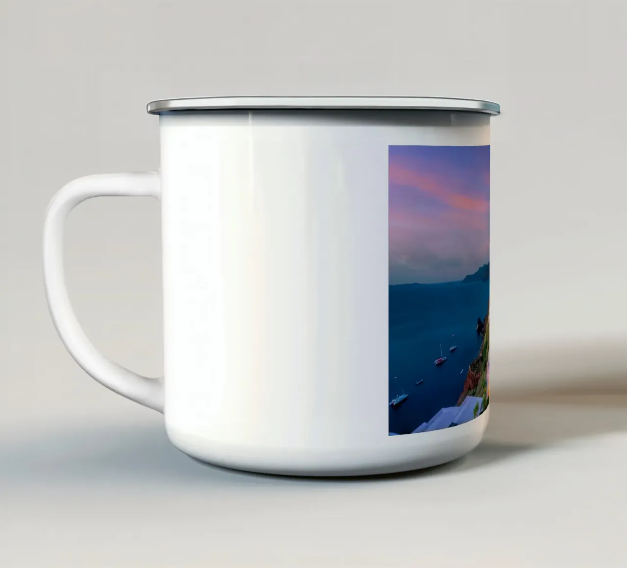 Santorini, Greece tazza in smalto da Wanderlust Vibes