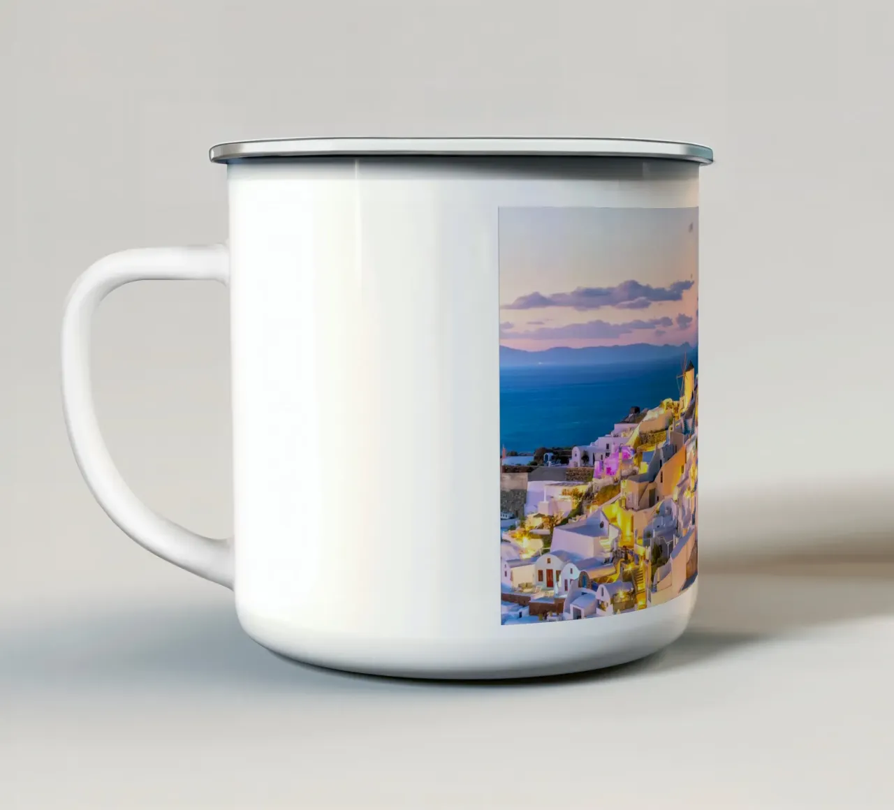 Santorini, Greece tazza in smalto da Wanderlust Vibes