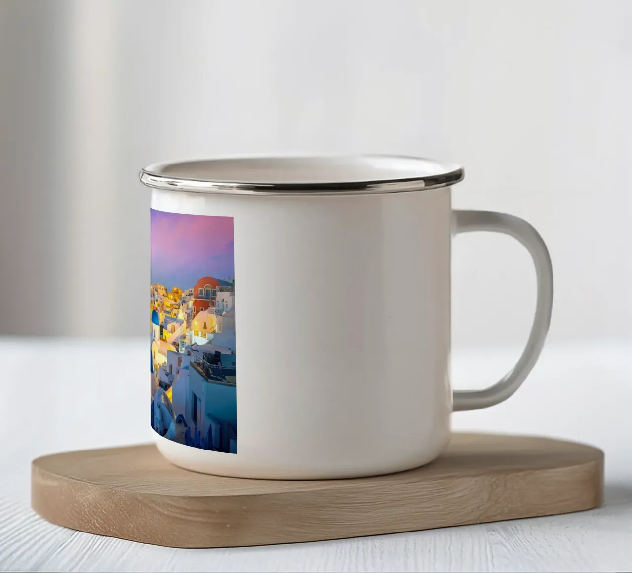Santorini, Greece tazza in smalto da Wanderlust Vibes
