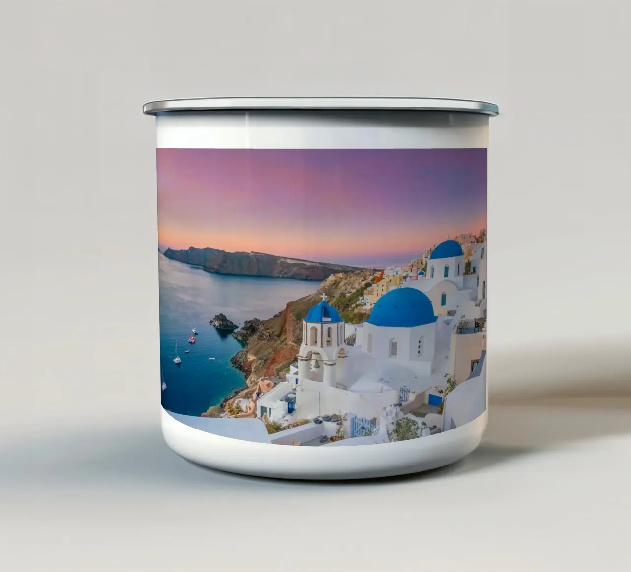 Santorini, Greece tazza in smalto da Wanderlust Vibes