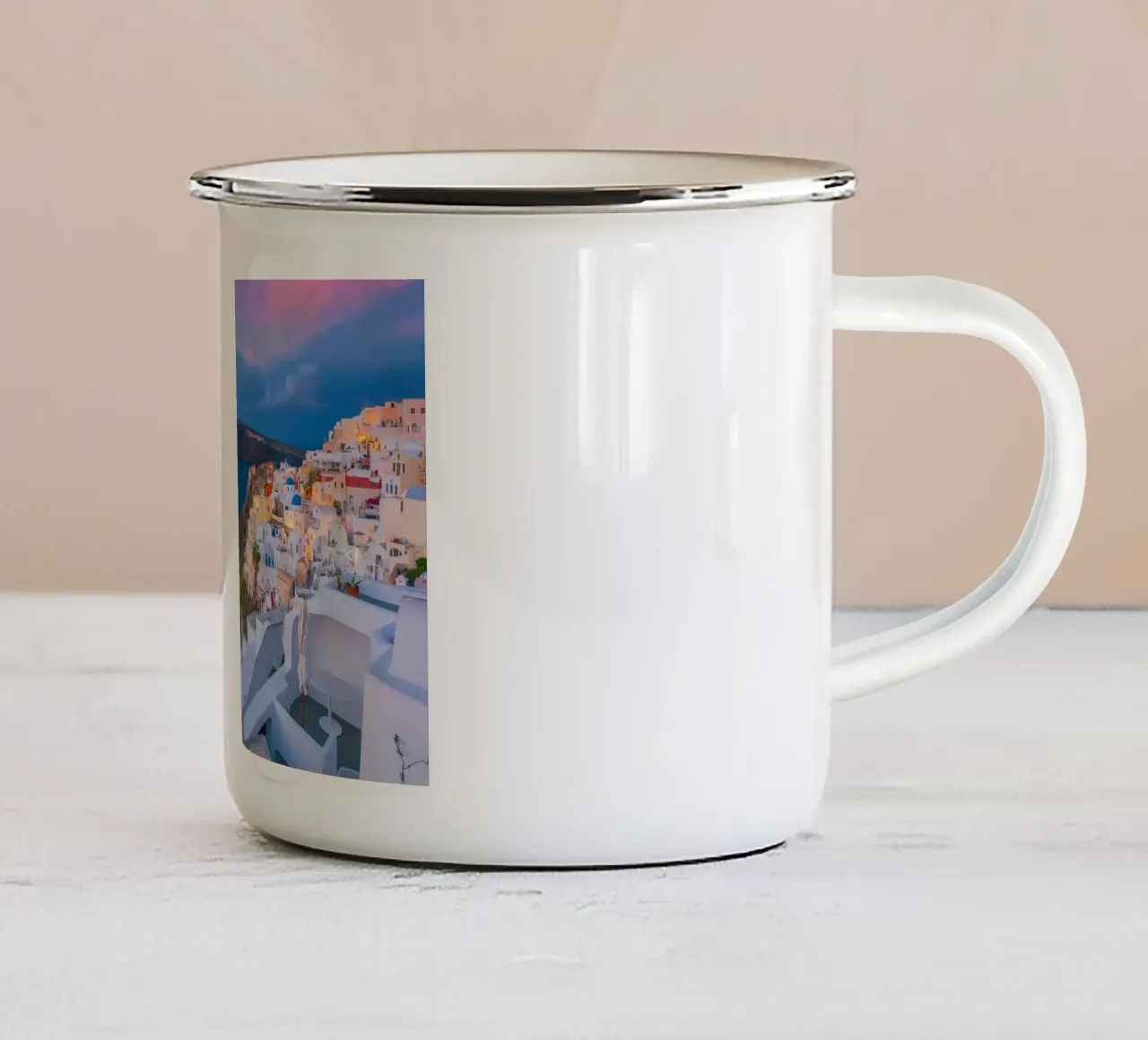 Santorini, Greece tazza in smalto da Wanderlust Vibes