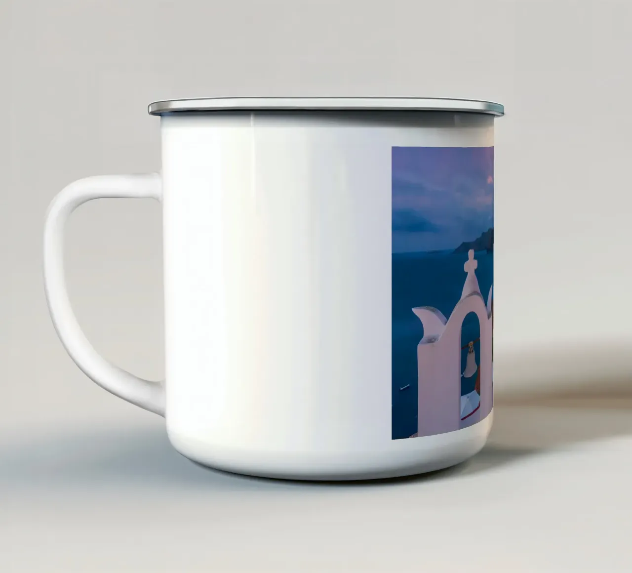 Santorini, Greece tazza in smalto da Wanderlust Vibes
