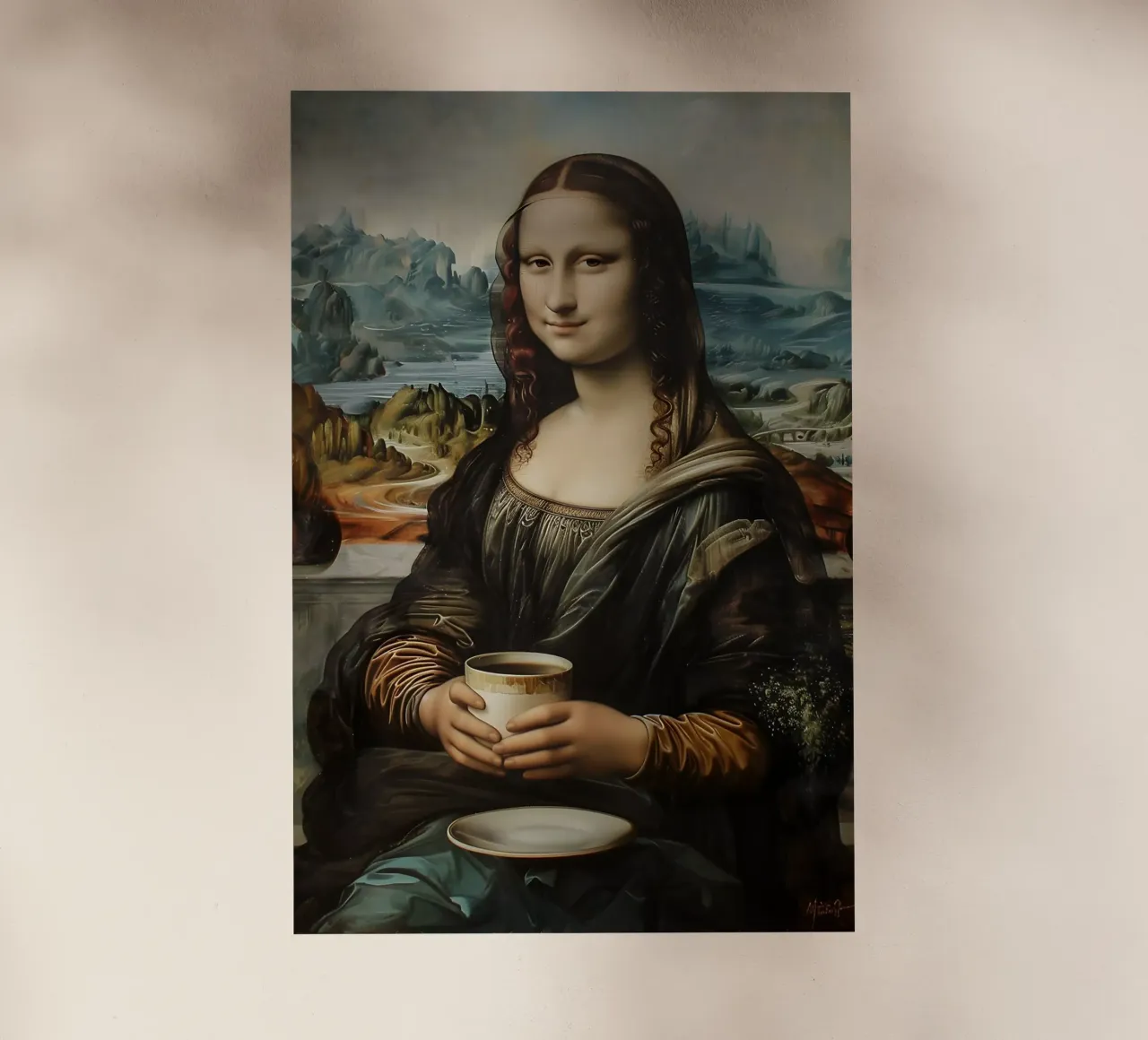 Pausa caffè al Louvre pellicola backlit da M-Ulrich-Digital Art