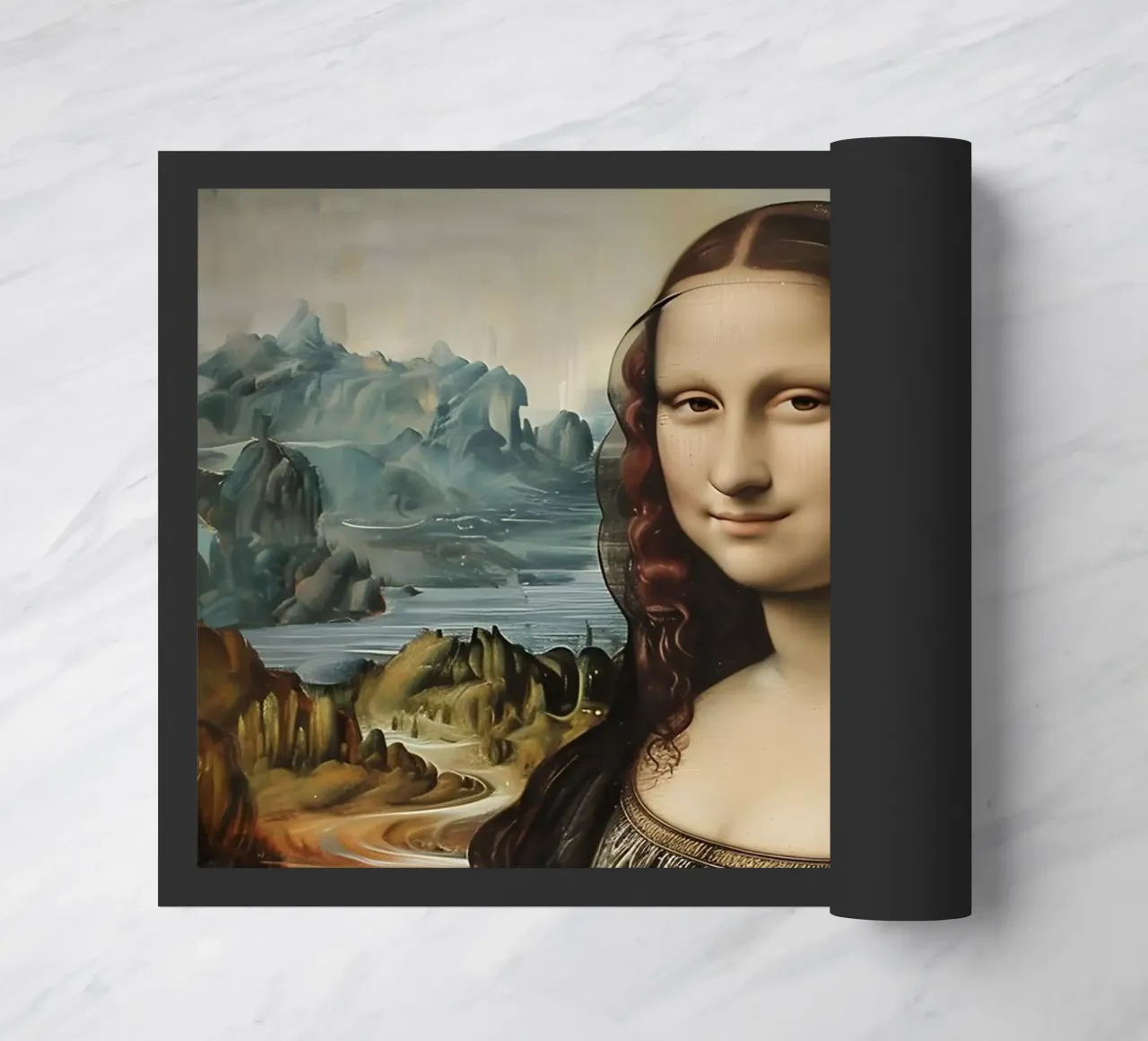 Pausa caffè al Louvre zerbino da M-Ulrich-Digital Art