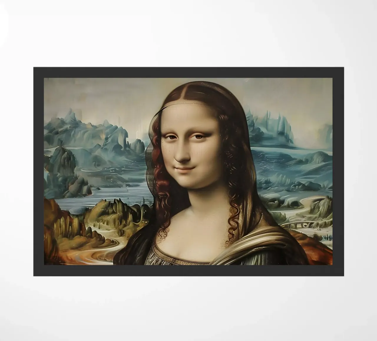 Pausa caffè al Louvre zerbino da M-Ulrich-Digital Art