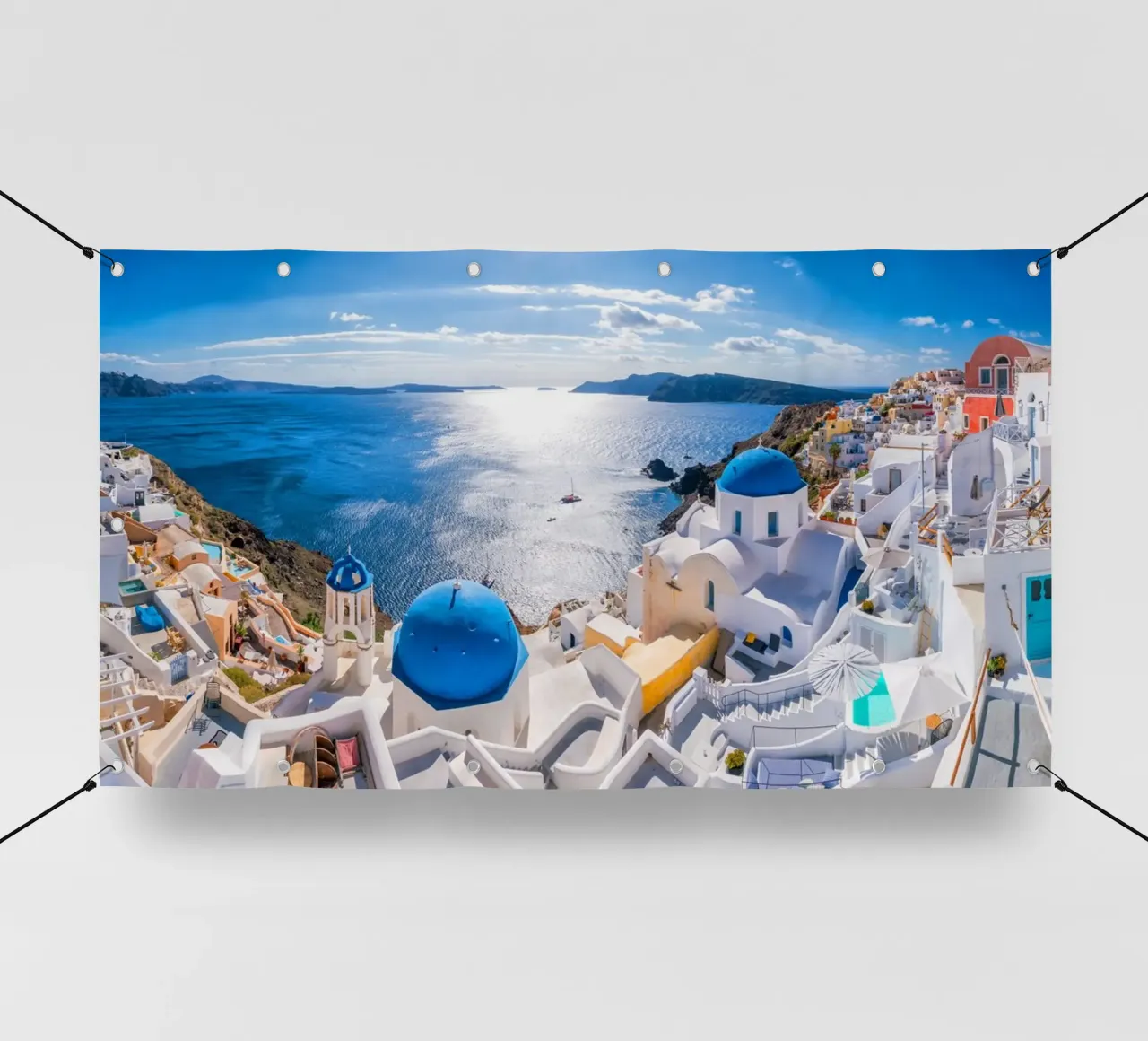 Santorini, Greece telo in pvc da Wanderlust Vibes