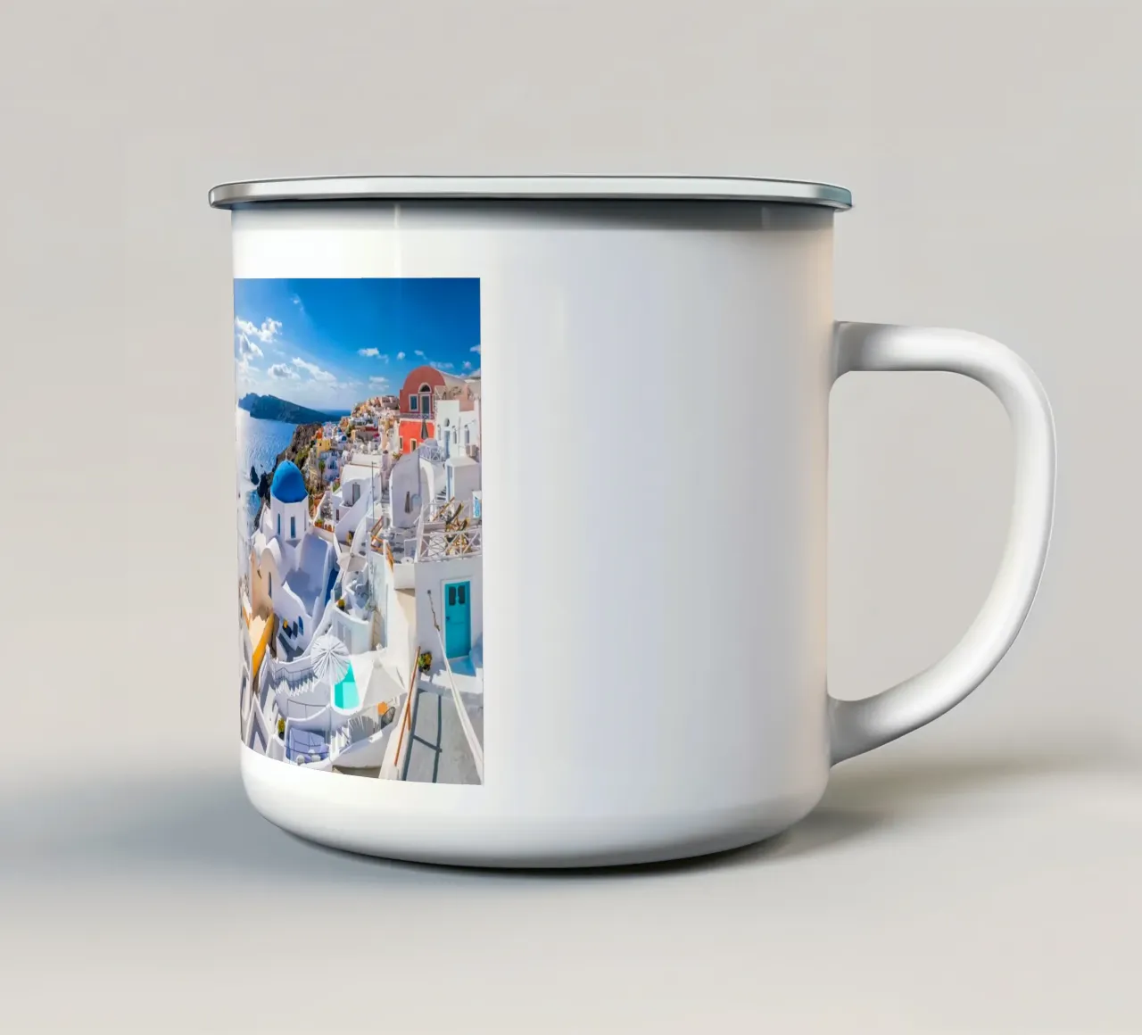 Santorini, Greece tazza in smalto da Wanderlust Vibes