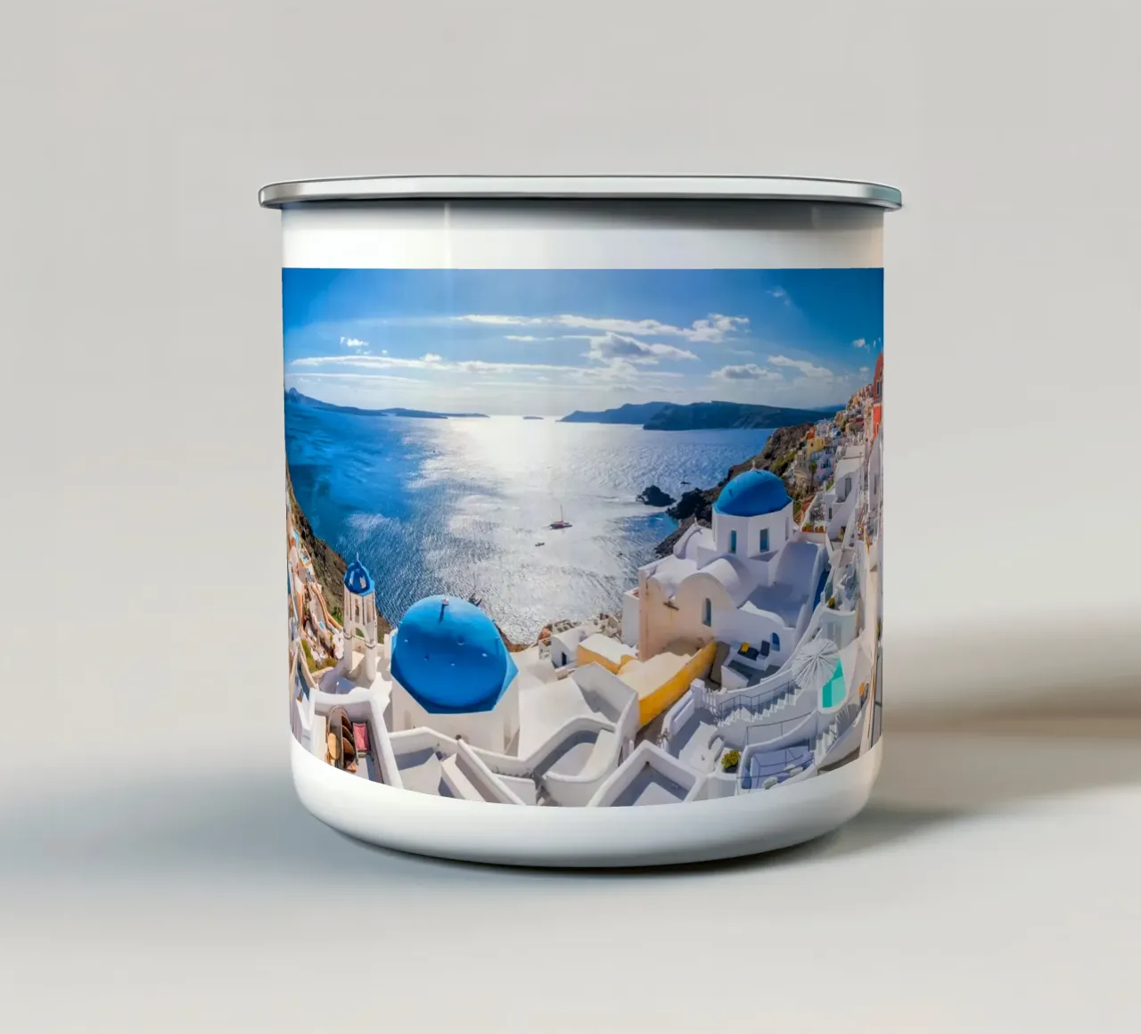 Santorini, Greece tazza in smalto da Wanderlust Vibes