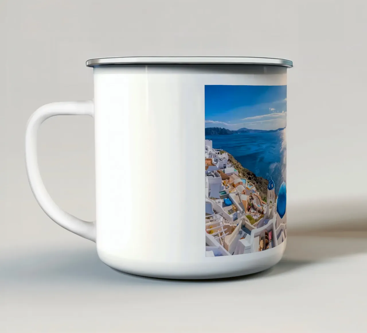 Santorini, Greece tazza in smalto da Wanderlust Vibes