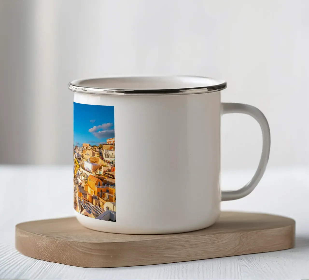 Santorini, Greece tazza in smalto da Wanderlust Vibes