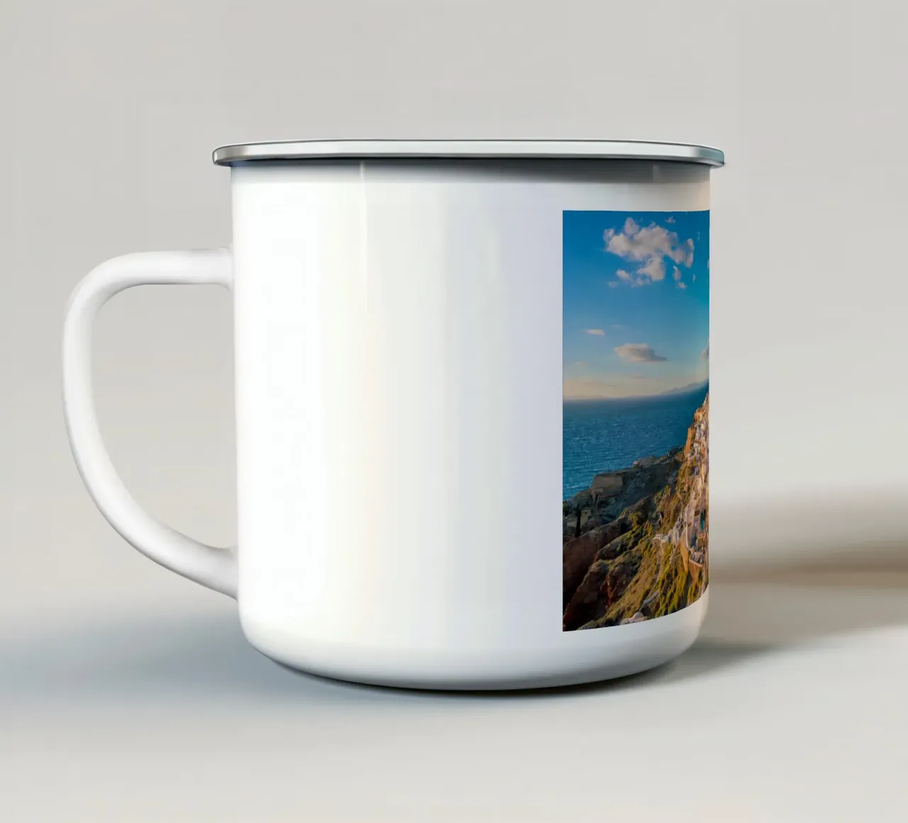 Santorini, Greece tazza in smalto da Wanderlust Vibes