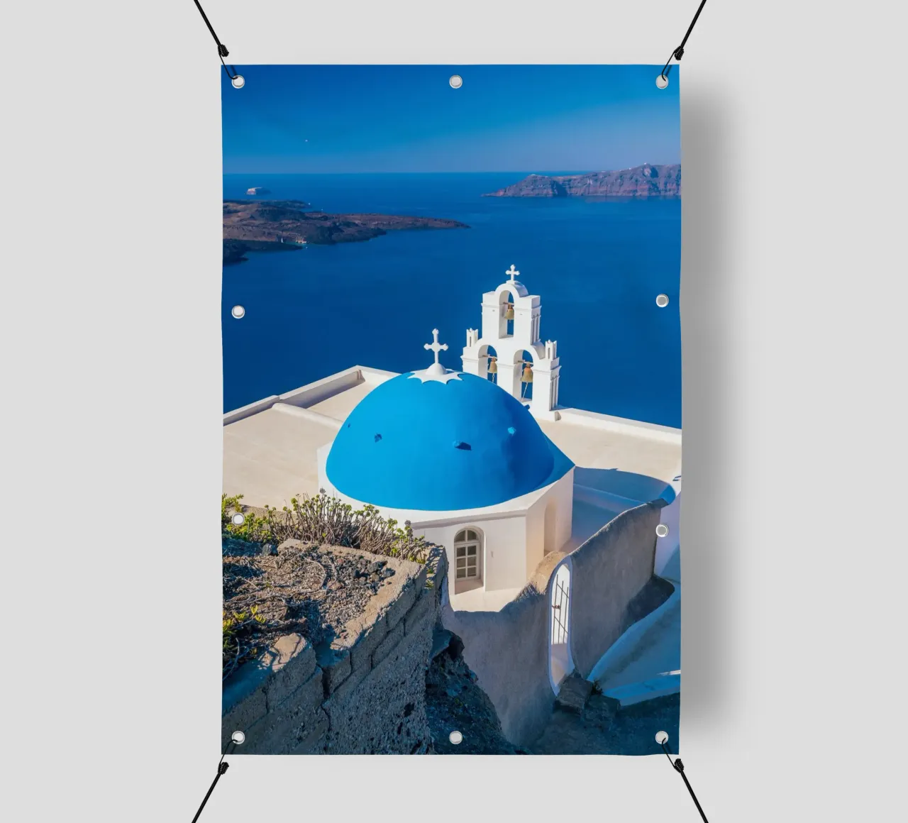 Santorini, Greece telo in pvc da Wanderlust Vibes