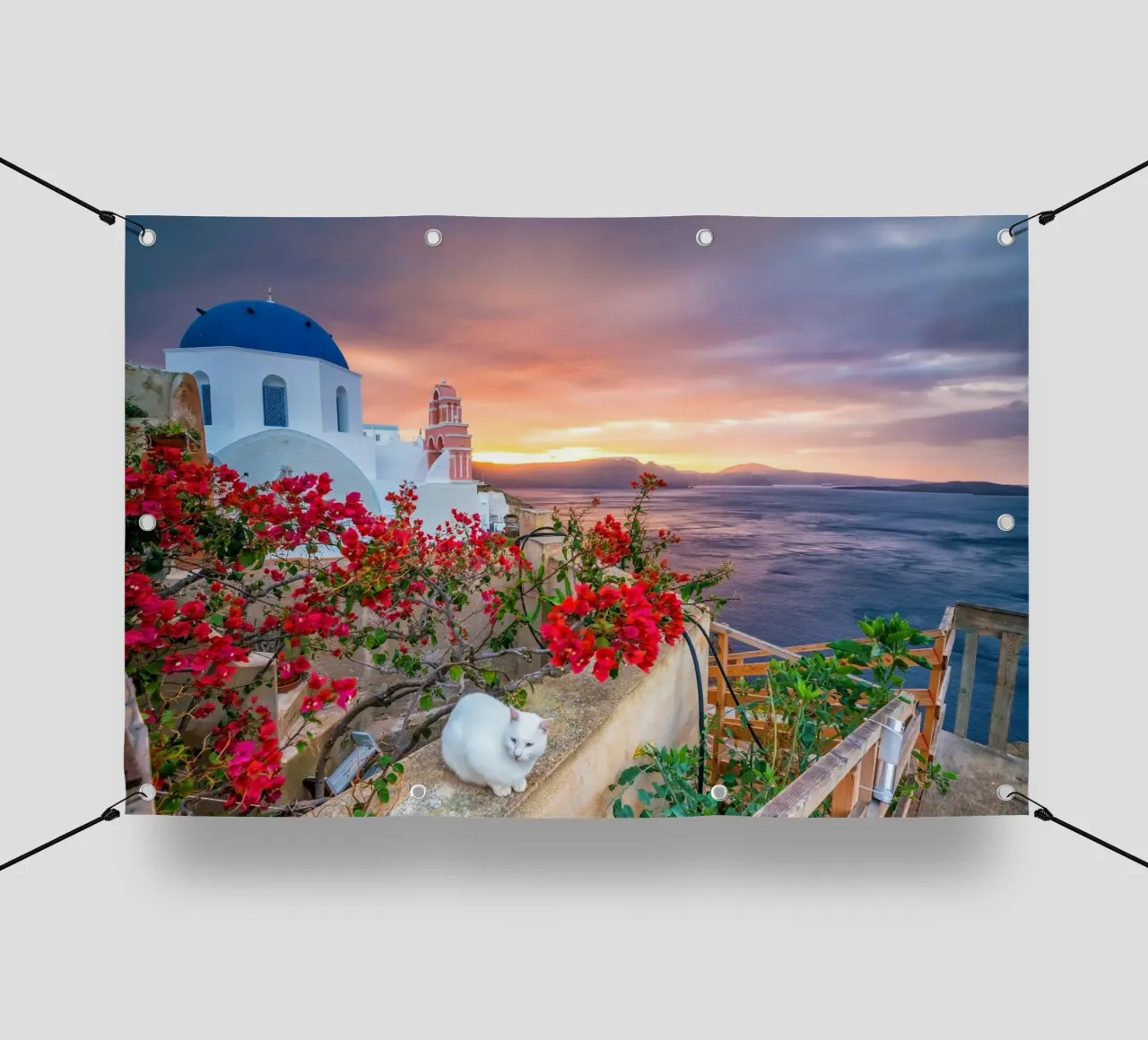 Santorini, Greece telo in pvc da Wanderlust Vibes