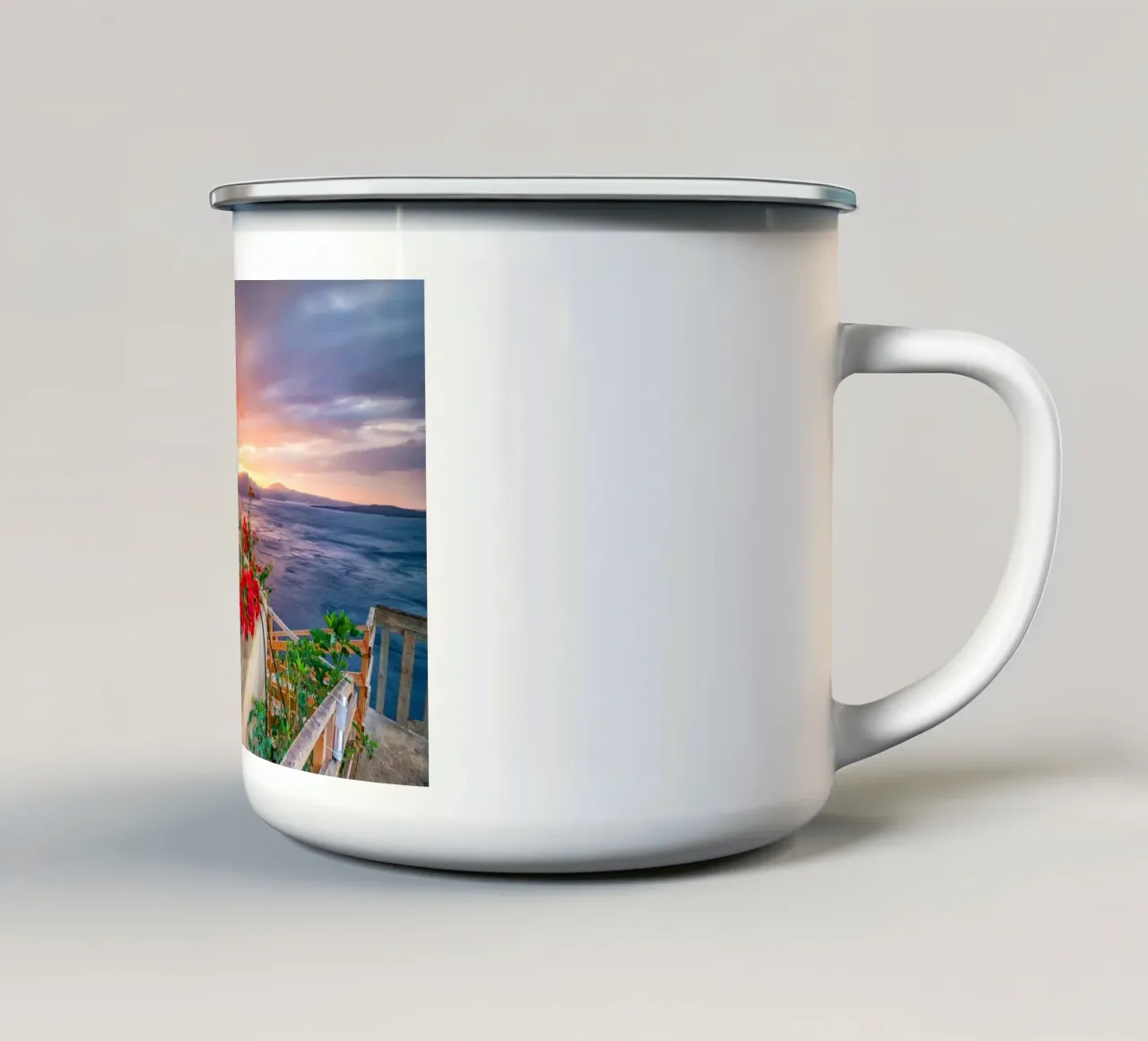 Santorini, Greece tazza in smalto da Wanderlust Vibes