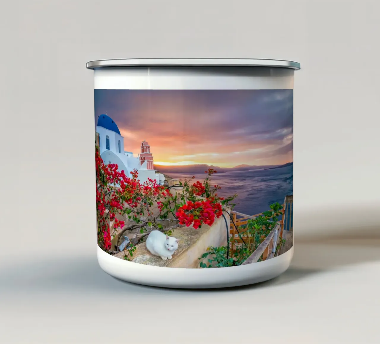 Santorini, Greece tazza in smalto da Wanderlust Vibes