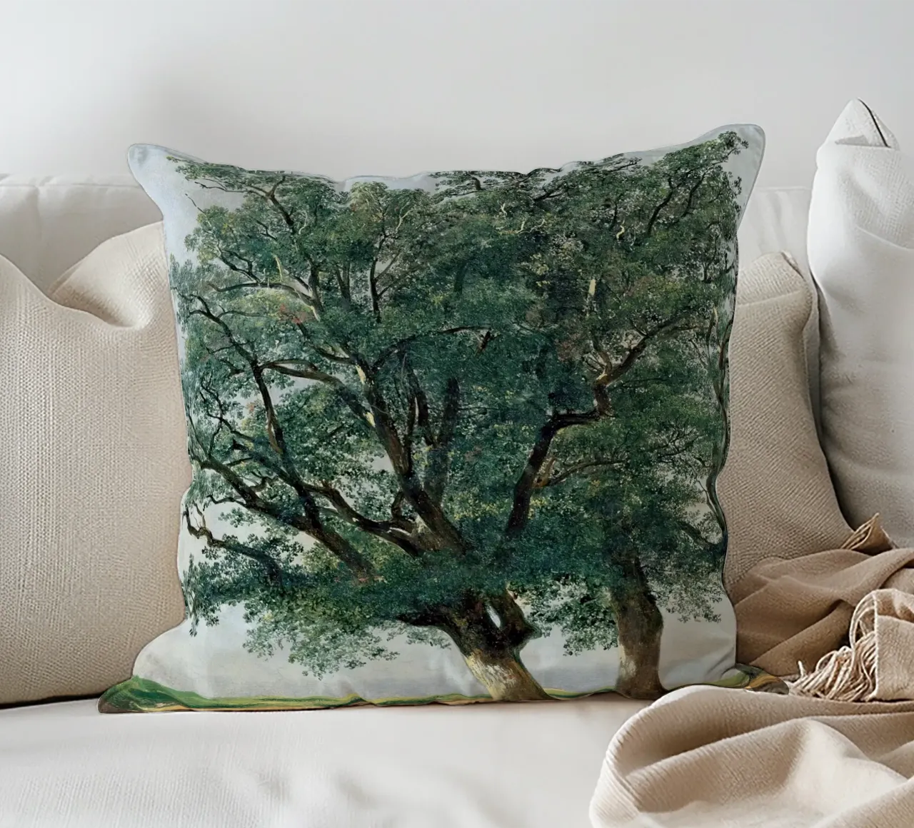 Four Great Trees - Alexandre Calame cuscino da apoloprints