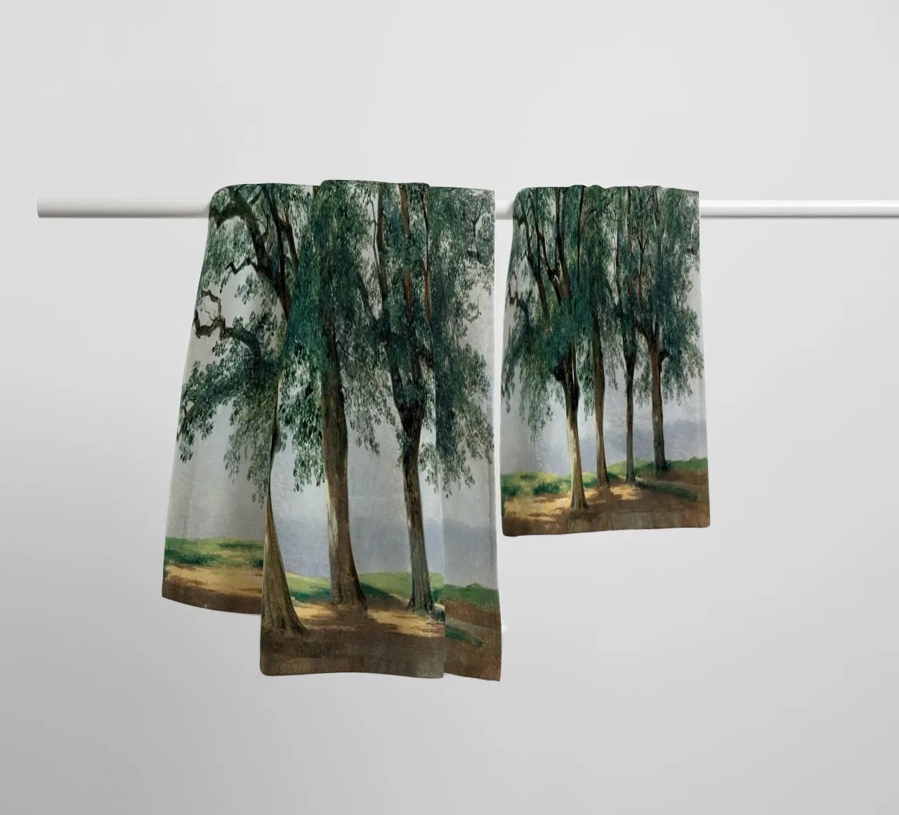 Four Great Trees - Alexandre Calame asciugamano da bagno da apoloprints