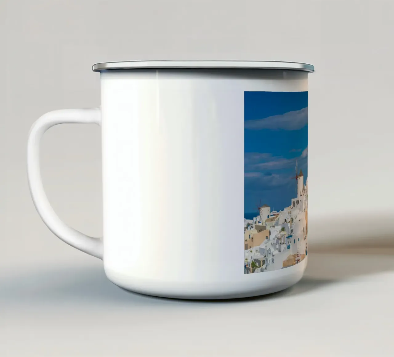 Santorini, Greece tazza in smalto da Wanderlust Vibes