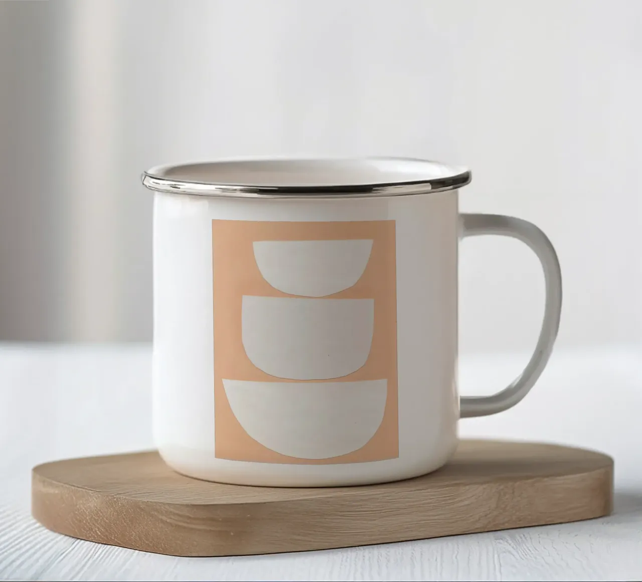 Forme tagliate n. 2 tazza in smalto da Charlotte Gagnon