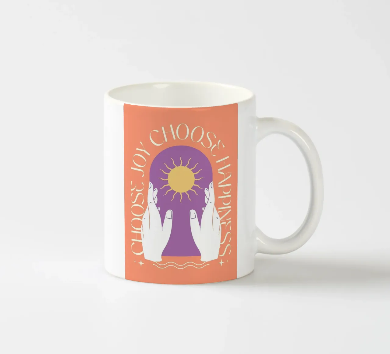 Scegliete la gioia e la felicità tazza in ceramica da Charlotte Gagnon