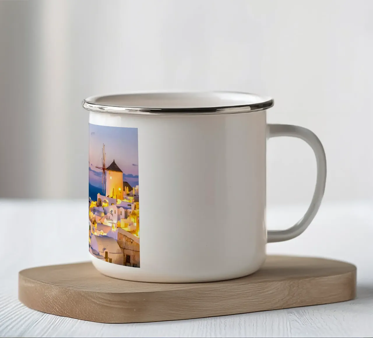 Santorini, Greece tazza in smalto da Wanderlust Vibes